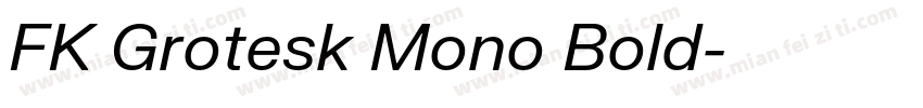 FK Grotesk Mono Bold字体转换